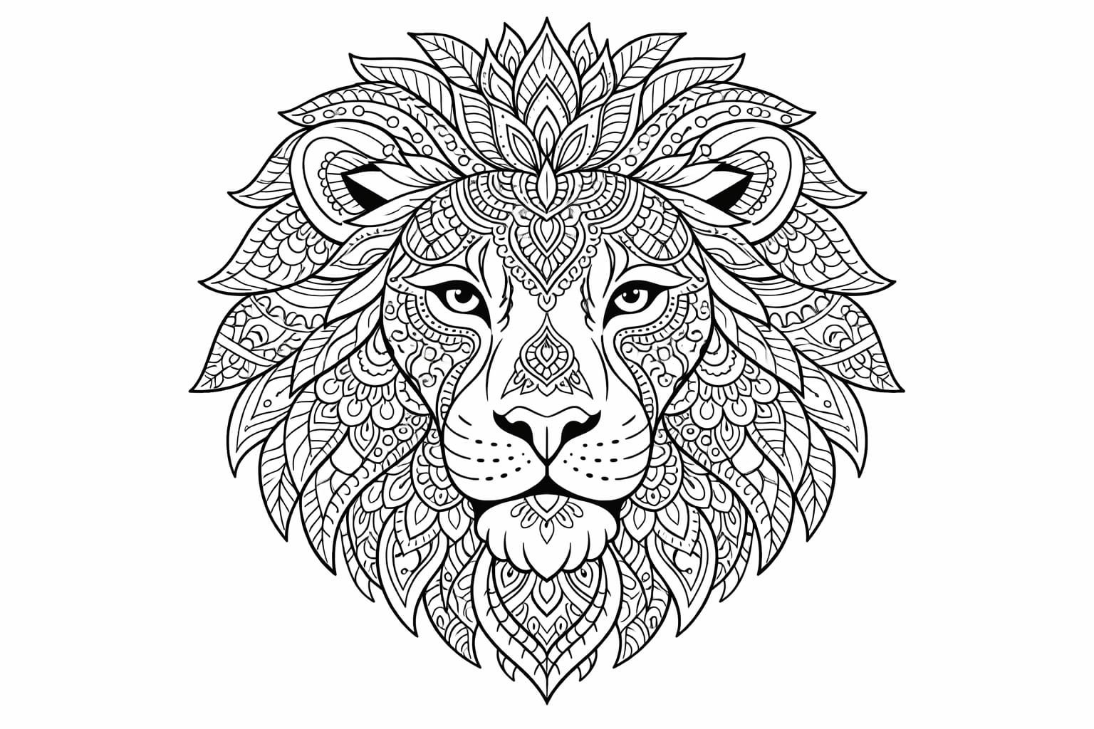 Aslan Mandala Boyama Boyama